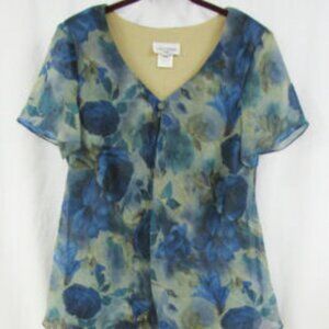 Silk and Poly Georgette Lady Dorby dress 2 piece illusion formal wedding work